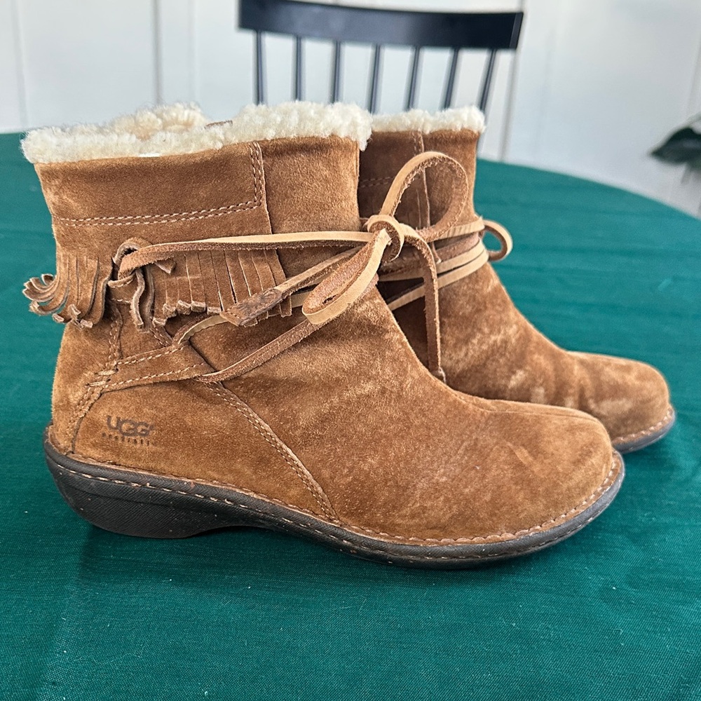 UGG Gaviota Fringe Ankle Boots.